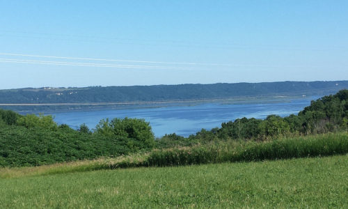 Mississippi River View Acreage above the Fishing Village Genoa, WI!