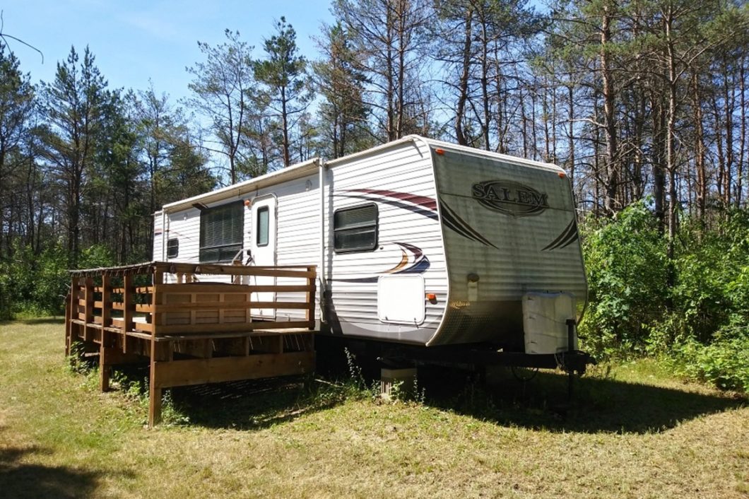 5 Acres with Camper in Adams County, WI only $59,900!