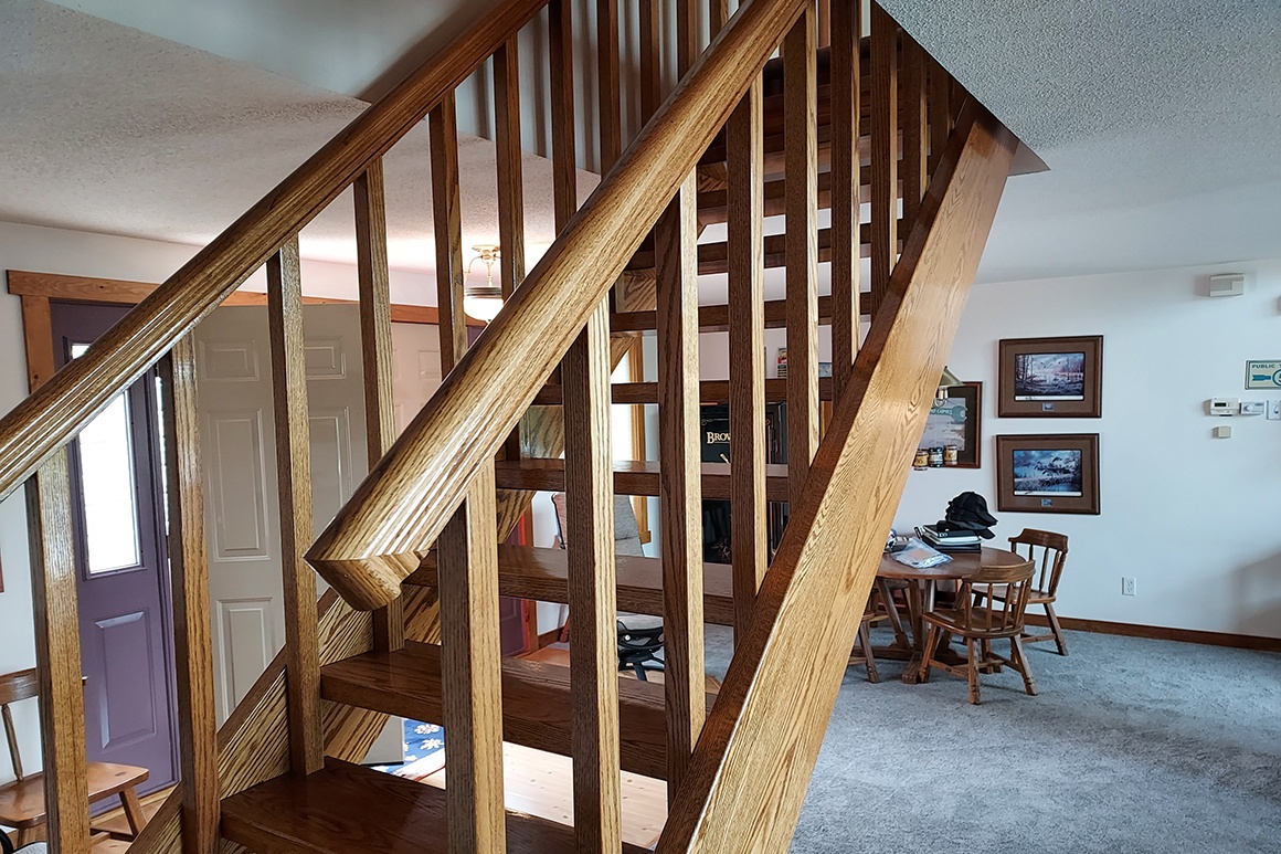 Crafted wood staircase