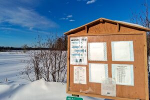 Wooded property near Winter, WI, with trail access, road frontage, and close to lakes and national forest.