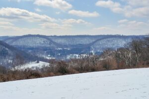 Wooded land for sale in Crawford County, Wisconsin with panoramic valley views near Gays Mills and the Kickapoo River State Wildlife Area